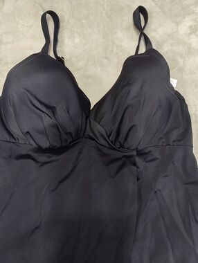 Swimsuits For All Black Tankini Size 36F